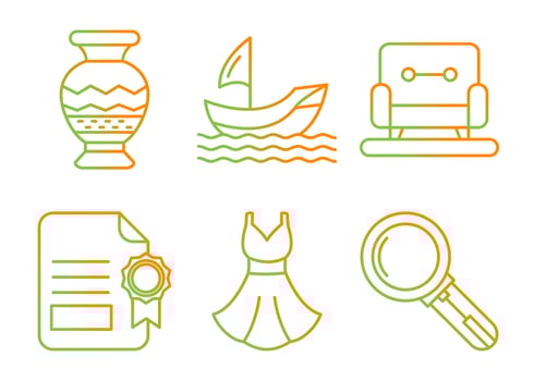 Auction Vector Icon Set