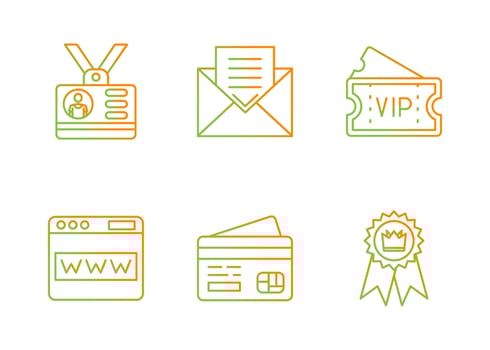 Membership Vector Icon Set