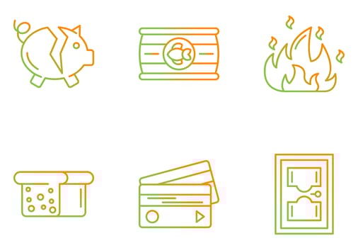 Poverty Vector Icon Set