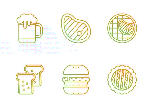 Barbecue Vector Icon Set