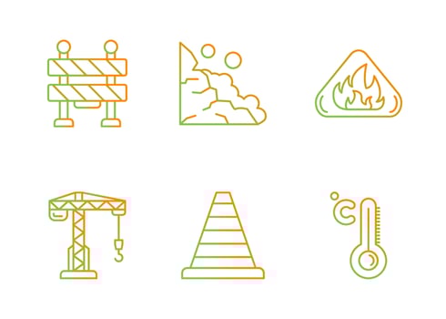 Danger Vector Icon Set