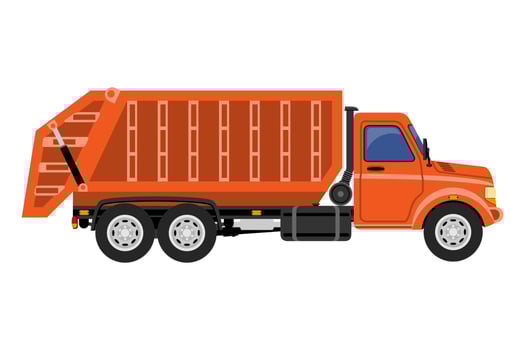 transport for the transportation of goods or passengers flat icon vector illustration isolated on white background