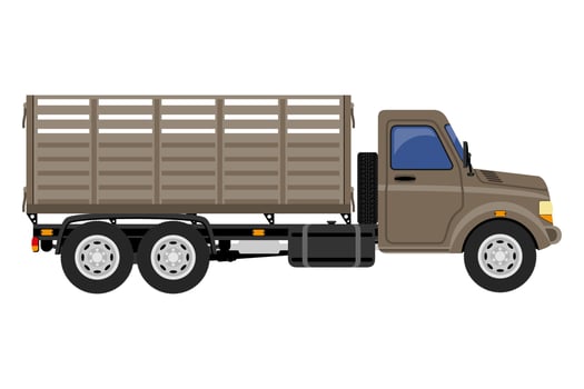 transport for the transportation of goods or passengers flat icon vector illustration isolated on white background