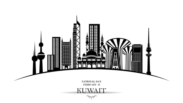 national day kuwait vector