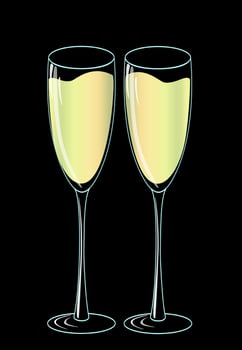 glass of red wine glass of red wine on black background vector
