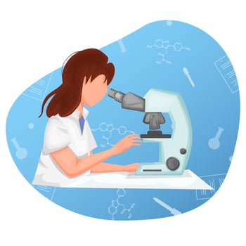 National Women Physicians Day.Woman doctor in a dressing gown. Template for banner, advertisement. vector