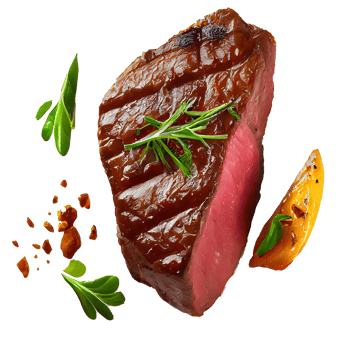 Delicious Hot Beef Steak. Illustration Generative AI png