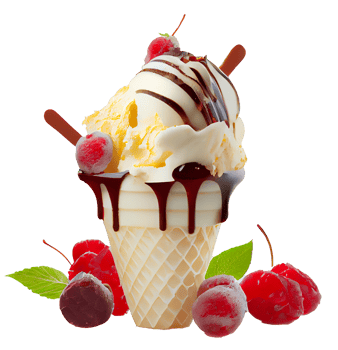 Sweet Strawberry Ice Cream. Generative AI png