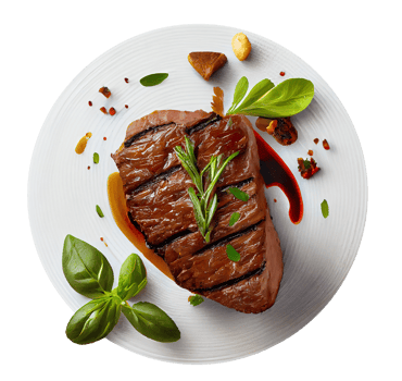Delicious Hot Beef Steak. Illustration Generative AI png