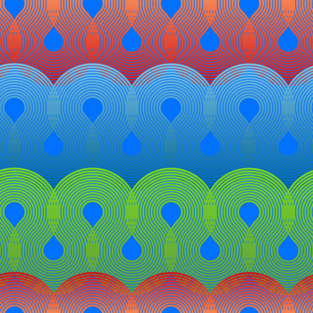 Vector Background with Geometric Rounded Striped Line. Seamless Pattern.