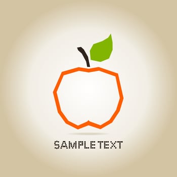 The Apple. Vector illustration