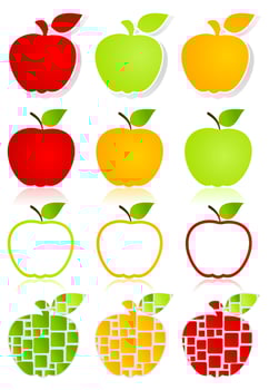 The Apple. Vector illustration