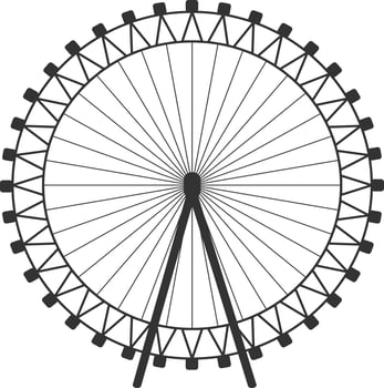 Silhouette Ferris wheel vector