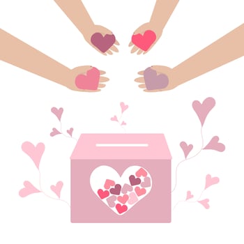 Donation, charity foundation concept vector