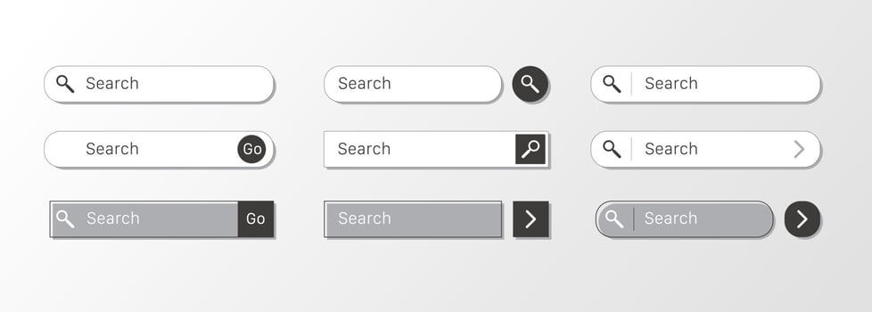 Search Bar for ui, design and web site. vector