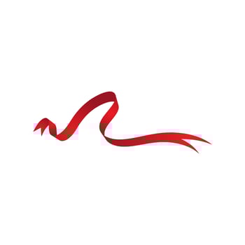 Red ribbon Vector illustration