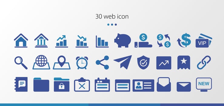 Simple web icon set vector illustration  pack