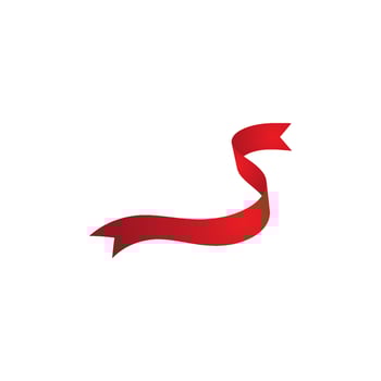 Red ribbon Vector illustration