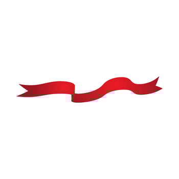 Red ribbon Vector illustration