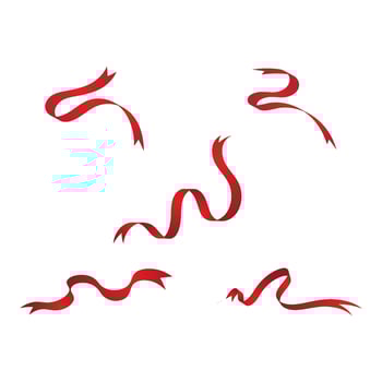 Red ribbon Vector illustration