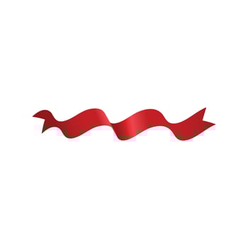 Red ribbon Vector illustration
