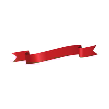Red ribbon Vector illustration