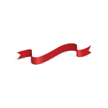Red ribbon Vector illustration