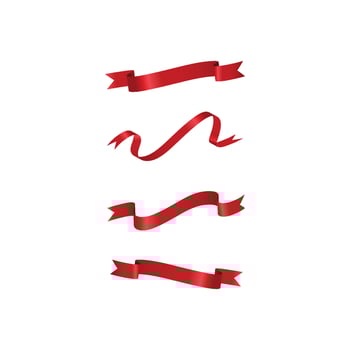 Red ribbon Vector illustration