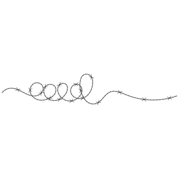 barbed wire vector illustration