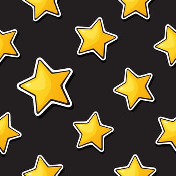 Seamless pattern with falling gold stars vector