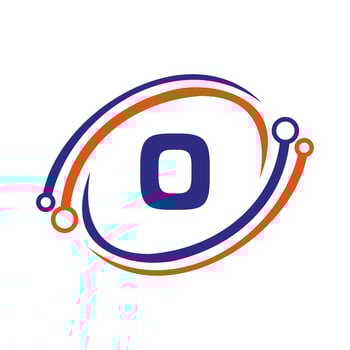 Technology Logo Design On O Letter Concept. Technology Network Logo Template vector