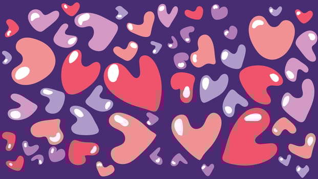 Cute Heart Pattern Free Vector