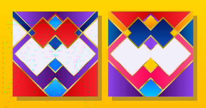 Geometric background social media templates. vector