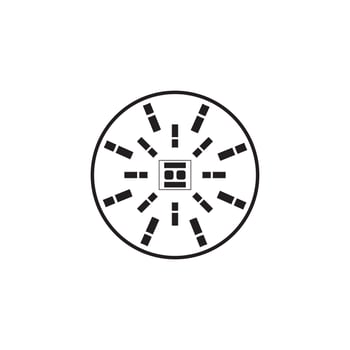 PCB Printed Circuit Board design logo vector template