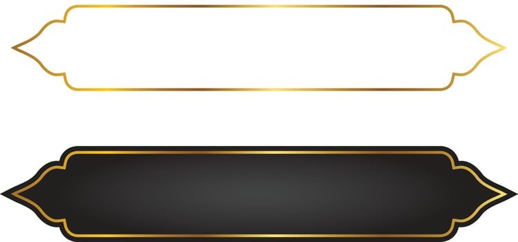 Set Of Luxury Golden Arabic Islamic Banner Title Frame Png Transparent Background Gold Text Box Vector Design Images