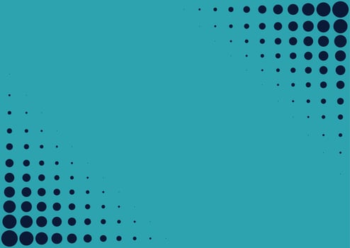 Blue gradient halftone background with dots vector