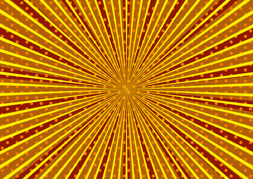 Yellow and orange zoom lines background vector