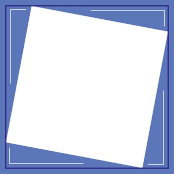 Blue and white background color with stripe line shape. Square. Suitable for social media post and web internet ads. Template layout. Frame, boarder for text, picture, advertisement. Empty space. vector