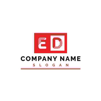 ED Logo Design. ED Letter Logo Vector Illustration - Vector