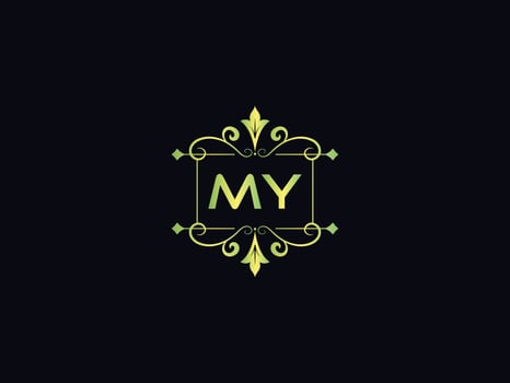 Monogram MyLuxury Logo, Abstract My Letter Logo Template Vector