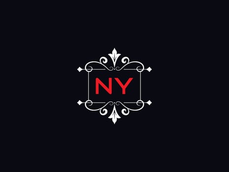 Minimalist Ny Logo Image, Creative Ny Luxury Letter Logo Vector