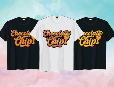 Chocolate chips Graffiti typography t shirt design vector