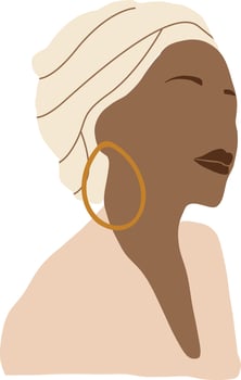 Abstract short hair woman illustration vector