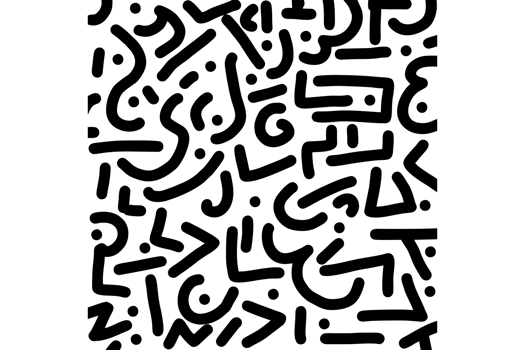 Hand draw black geometric memphis pattern 80's-90's styles on White background png