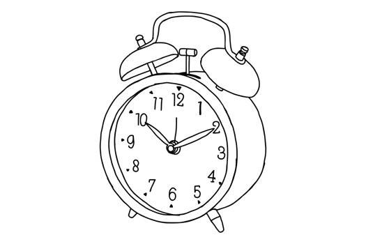 classic Circle alarm clock png