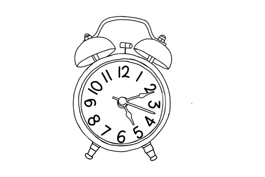 classic Circle alarm clock png