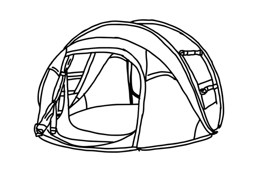 Camping Tent Line Art png