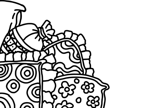 Border Ornament Design With Pile Of Pillows Theme png