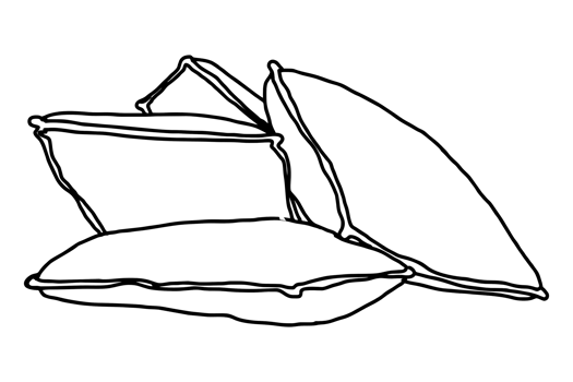 Pile of Plain Patterned Pillows png