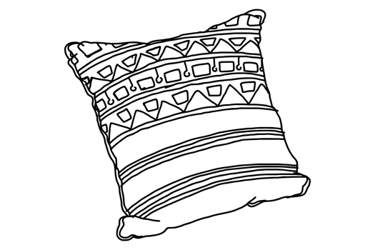 Abstract Patterned Pillow png